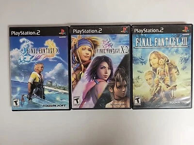 Final Fantasy X X-2 XII PlayStation 2 PS2 ALL 3 GAMES Resurfaced and Tested - Image 1 of 2