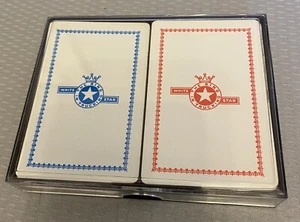 Tarjetas de juego vintage WHITE STAR King in Trucking publicidad TDC 2 barajas comodines - Imagen 1 de 3