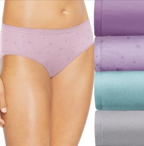 HANES 4 Pack Ultimate Comfortsoft Waist Stretch Hipster Panties NEW Size 5 Small - Picture 1 of 1