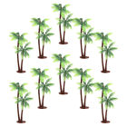 10 Pcs Accessoires De Noix Coco Mini Cocotier Fausses Plantes Palmier