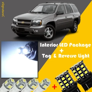 Paquete de 15 luces interiores LED + reversa blancas para Chevy Trailblazer 2002-2009 - Imagen 1 de 9
