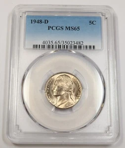 1948 D PCGS MS65 | Jefferson Nickel - US 5c Coin #40980A - Picture 1 of 2