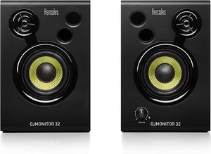 Hercules Djmonitor 32: 2 X 15 Watts RMS Active Monitoring Speakers,Black - Picture 1 of 12