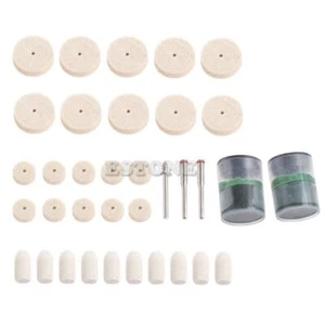 35Pcs Soft Felt Polishing Buffing Burr Wheel Kit For Dremel Rotary Tools 1/8" - Bild 1 von 10