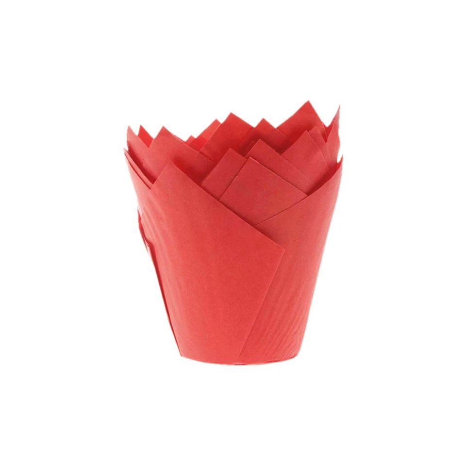 36 Tulpenmuffinförmchen, rot - Bild 1 von 1