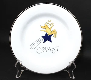 Pottery Barn Reindeer Plate Comet 8 1/2" Salad - Picture 1 of 6