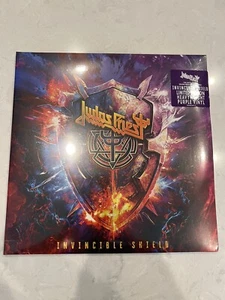 Judas Priest Invincible Shield Exclusive Purple Colored Vinyl 2LP SIGNED IN HAND - Picture 1 of 2