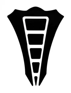 Motorrad Tankpad 3D Aufkleber - Uni Schwarz Lackschutzfolie Tankschutz : Form 3  - Bild 1 von 7