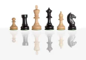 The Modern Chess Set - Pieces Only - 3.75" King - Ebonized Boxwood - Picture 1 of 12