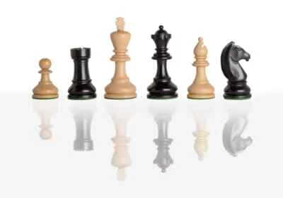 The Modern Chess Set - Pieces Only - 3.75" King - Ebonized Boxwood - Image 1 of 4