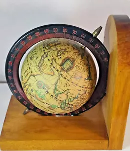 Juego de 2 sujetalibros vintage de madera del mundo antiguo giros forrados de fieltro - Imagen 1 de 8