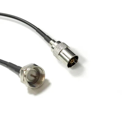 RG174 Cable IEC PAL DVB-T to SMA / F TV Male Plug & Female Jack RF Pigtail 20cm - Image 1 of 4