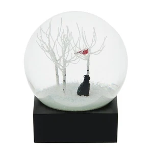 Globo de nieve Labrador Retriever negro en madera de CoolSnowGlobes - decoración del hogar para perros - Imagen 1 de 5