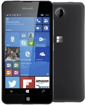 Microsoft Lumia 650 Black 16GB Unlocked Windows 10 Smartphone Pristine A++ - Image 1 of 4