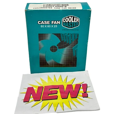 Genuine Cooler Master Black Plastic Sleeve 80 x 80 x 25 CPU Case Fan Sealed - Image 1 of 4