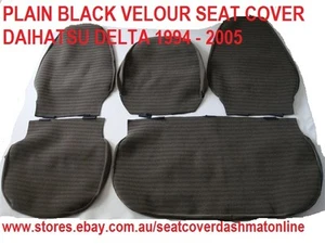 PLAIN BLACK VELOUR SEAT COVER, FIT  DAIHATSU DELTA 1994 - 2005,  - Bild 1 von 2