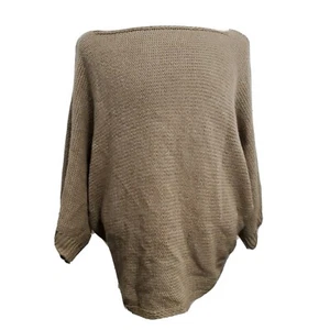 Maglione donna maglia Zara taglia M beige tinta unita girocollo manica 3/4 - Foto 1 di 6