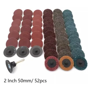 Quality 52pcs 2 Inch 50mm Sanding Discs Roll Lock R-Type Pad Abrasive Sandpaper - Picture 1 of 18
