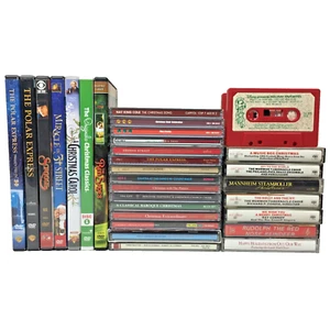 Christmas Lot DVDs CDs Cassettes The Polar Express 3D Glasses Frank Sinatra - Bild 1 von 17