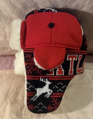 ATLANTA TRAPPER RENO GORRA OREJERAS RENO NAVIDAD SHERPA FORRADO SOMBRERO EXCELENTE Foto 1 de 4