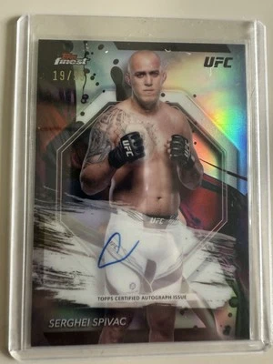2024 Topps Finest UFC - Autographs Serghei Spivac #FA-SIS Refractor /99 (AU) - Image 1 of 3