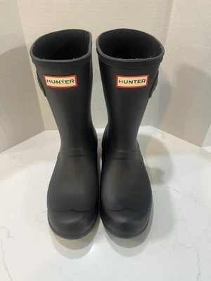 Hunter Women’s Original Short Rain Black Matte Size 7 - Image 1 of 4