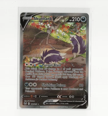 Skuntank V Alternate Full Art 181/195 SWSH12: Silver Tempest Ultra Rare NM Holo - Image 1 of 2