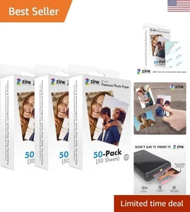 150 Pack of 2x3 Semi-Gloss Instant Photo Paper for Polaroid Zip & Mint Cameras - Picture 1 of 6