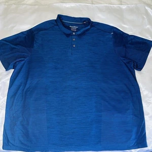 TOMMY BAHAMA POLO SHIRT BLUE PERFORMANCE TECH SZ 4X POLY MARLIN GOLF Islandzone - Picture 1 of 11