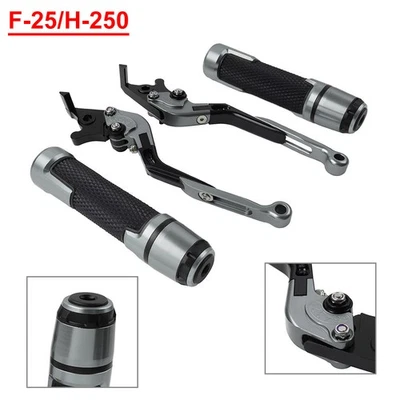 Grey Brake Clutch Levers Handlebar Grips Sets For Honda CBR150R CBR250R CBF150 - Image 1 of 4
