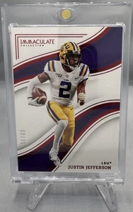 2023-24 Panini Immaculate Collection Collegiate Justin Jefferson LSU /75 Clean - Picture 1 of 2