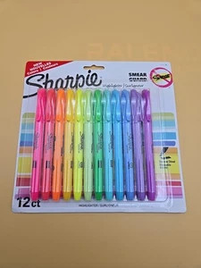 12 Textmarker Sharpie schmale Keilspitze verschiedene Farben Textmarker - Bild 1 von 2