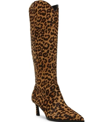 Steve Madden Leyna Leopard Haircalf Kitten Heel Western Inspired Boots sz 6.5 $1 - Image 1 of 4