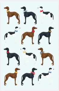 Greyhounds Cotton Kitchen Tea Towel – Dog Breed Design - Picture 1 of 1