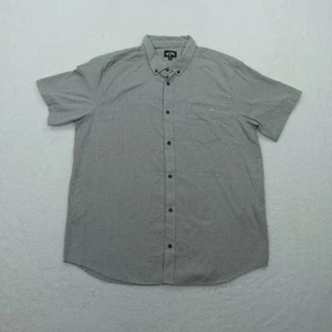 Billabong Shirt Mens Extra Large Gray Short Sleeve Button Down Pocket Casual - Picture 1 of 13