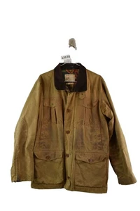 John Lewis Mens Beige Waxed Cotton Button Jacket Size M Outdoors Warm - Picture 1 of 8