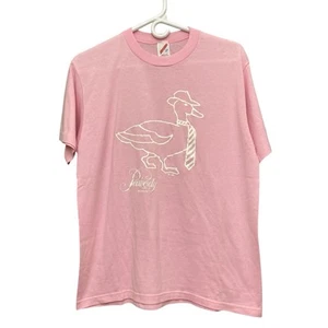 VTG 80s Peabody Hotel Memphis Duck Pink T-shirt L Jerzees Single Stitch USA Made - Picture 1 of 7