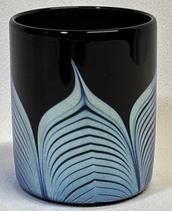 Steven Correia Art Glass Anniversary Edition Pulled Feather Tumbler 1976 - 1986 - Bild 1 von 24