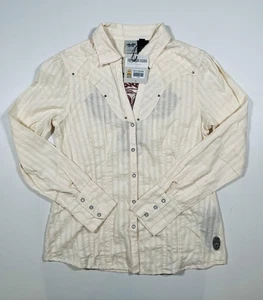 Camisa Harley-Davidson para mujer grande blanca manga larga espalda águila 96270-15VW - Imagen 1 de 8