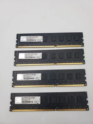 "4" G.Skill 8GB RAM (2x4GB) PC3-10600 DDR3-1333 SDRAM Desktop F3-10600CL9D-8GBNT - Image 1 of 4