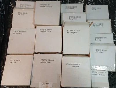 16 Pc.  Tonner Lot - 7 Sad Sally 7" BJD Resin Dolls + 8 Costumes + 1 Wig All MIB - Image 1 of 4