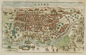 VALEGIO (*1560) nach HOGENBERG (*1535), Vogelschauplan Cairo, um 1595, KSt. - Picture 1 of 4