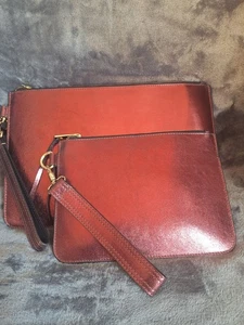 River Island x2 leather clutch bags With Wrist Straps - Picture 1 of 3