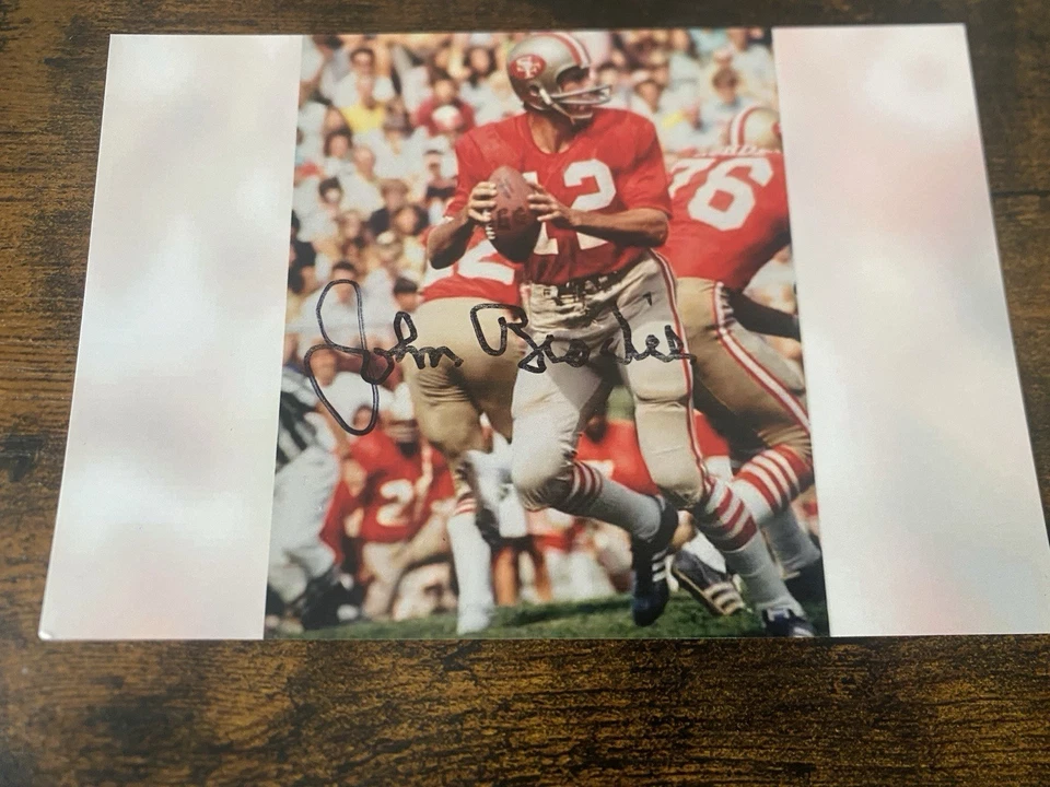 Foto autógrafa firmada por John Brodie 4x6 San Francisco 49ers NFL CFB HOF PGA Foto 1 de 1