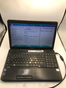 Toshiba Satellite C655 Intel Celeron 2.2 GHz 15" Laptop 2 GB RAM -BOOTS BIOS- MZ - Picture 1 of 6