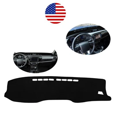 Dashmat Dash Board Cover Dashboard Mat For Toyota Hilux SR5 2015 - 2019 Black Foto 1 de 4