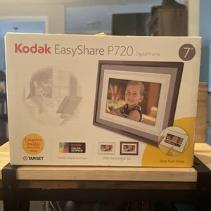 KODAK EasyShare P720 DIGITAL FRAME 7” With Home Decor Kit & Quick Touch Border - Picture 1 of 5