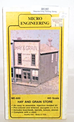 KIT DE CONSTRUCCIÓN FRONTAL FALSO ANTIGUO TIENDA DE HENO Y GRANO - ESCALA HO Foto 1 de 3