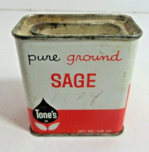 spice tin vintage Tone's Sage - Picture 1 of 1