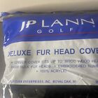 JP Lann Golf Club 4 Long Neck Fur Black Head Covers Embroidered Numerals 1 3 5 X